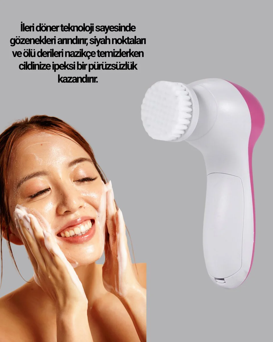 5 Başlıklı Yüz Masaj Aleti – Siyah Nokta ve Gözenek Bakımı