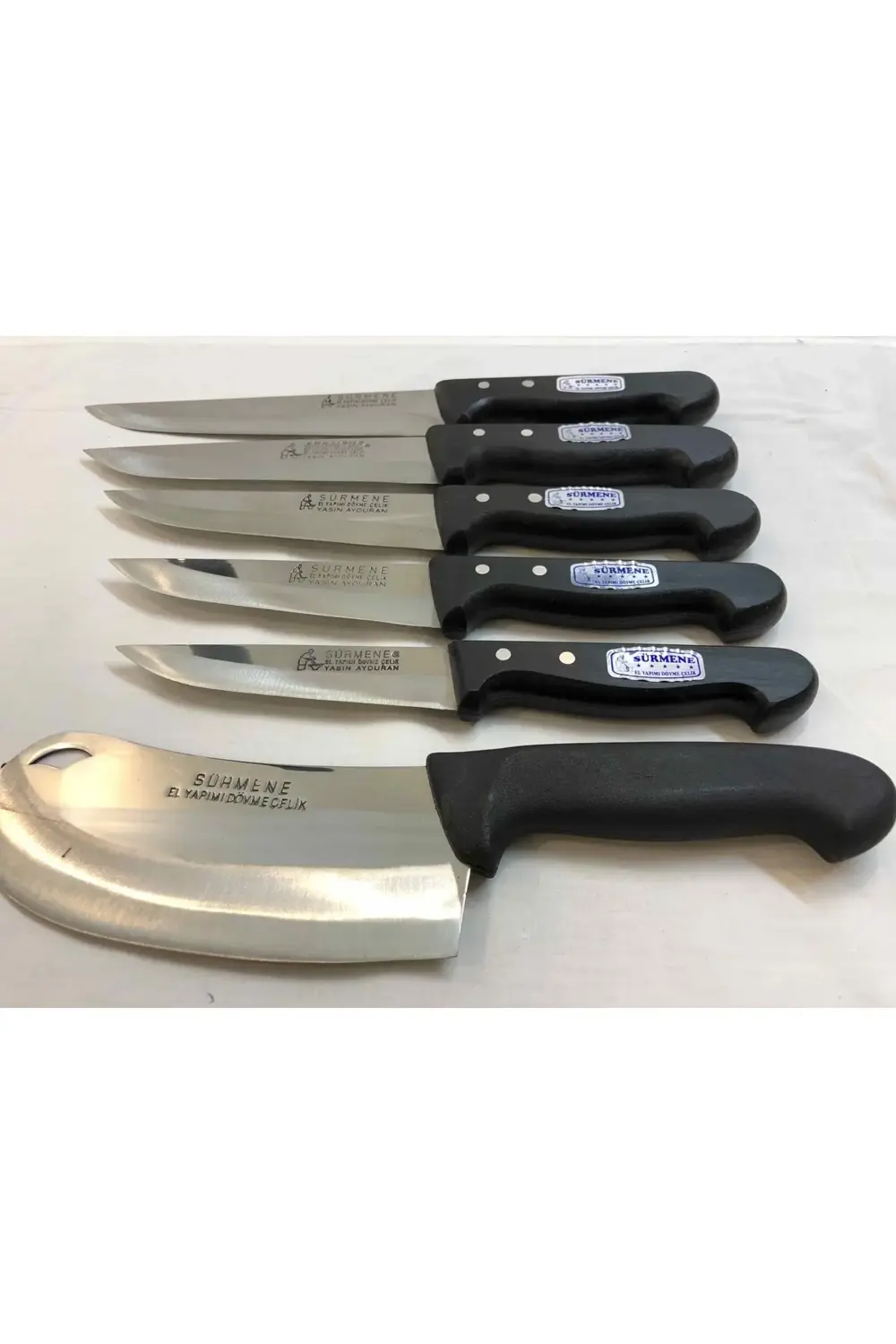 5 Bıçak 1 Ezme Paslanmaz Çelik Mutfak Bıçağı Seti