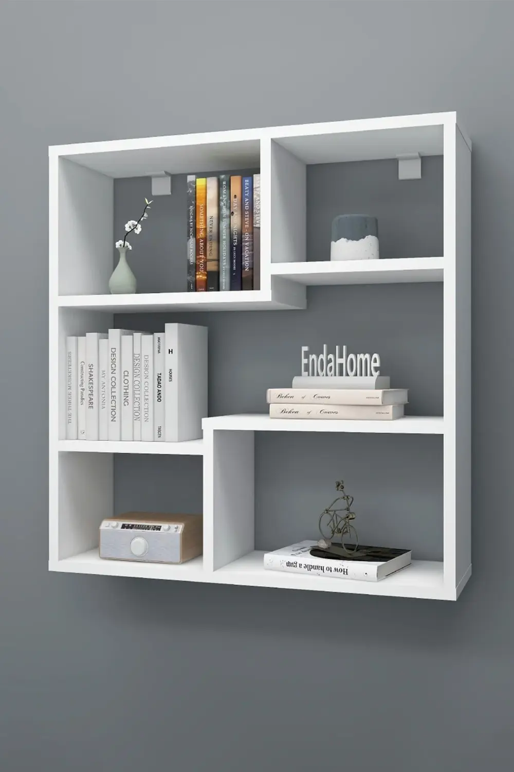 5 Bölmeli Duvar Rafı, Mutfak Rafı, Oturma Odası Rafı