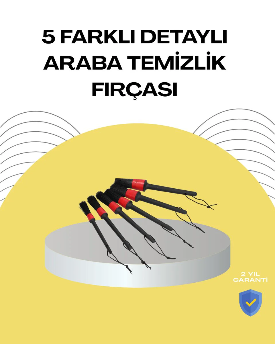 5 Boy Fırçalı Araba Temizlik Seti-Derin Temizlik Sağlayan Yumuşak Fırçalar Fiyatı, Yorumları ve Özellikleri