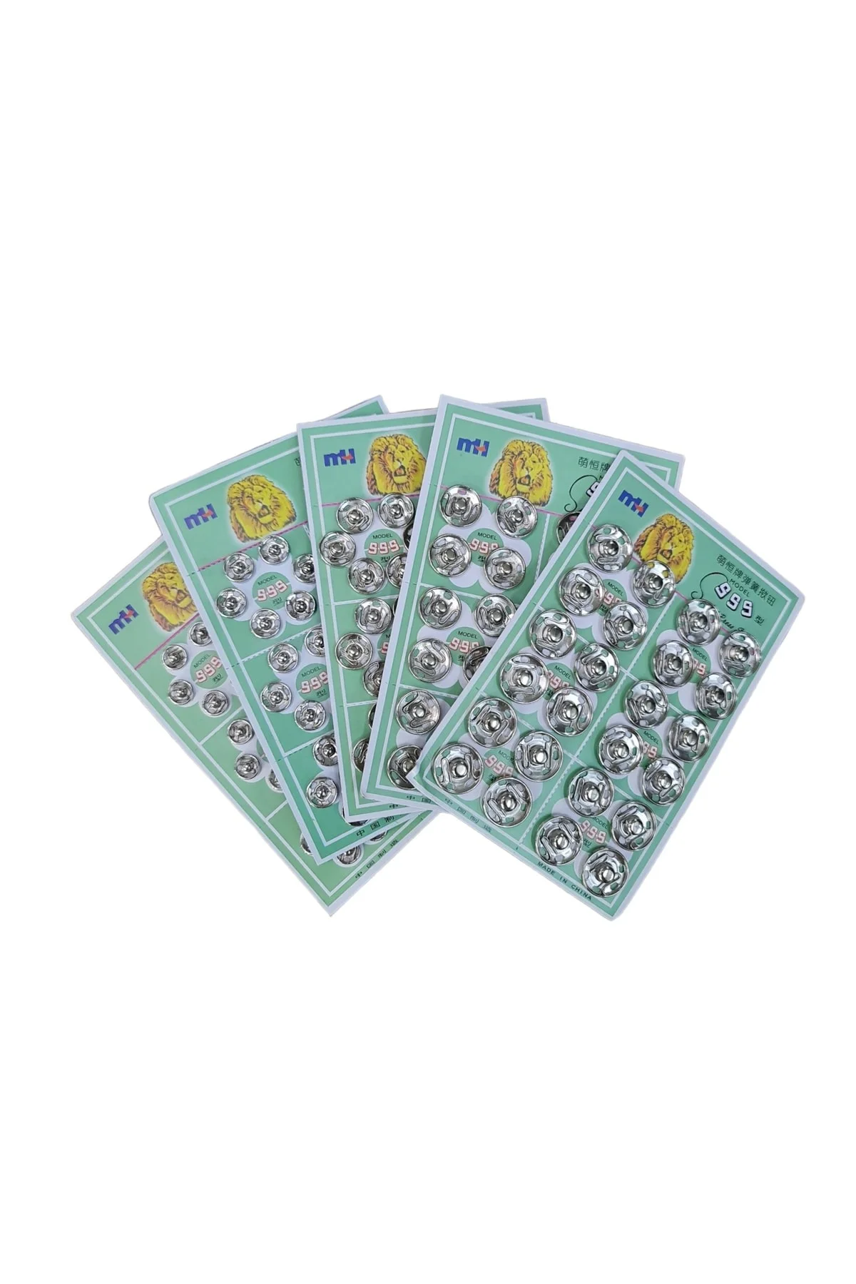 5 Boy Metal, Dikmeli Çıtçıt Düğme Seti. 8mm/10mm/12mm/14mm/16mm