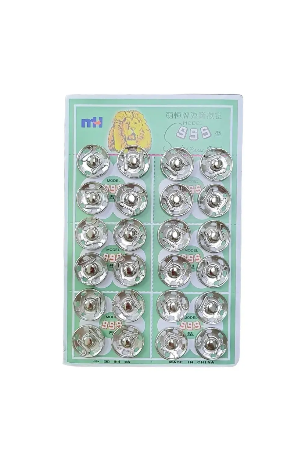 5 Boy Metal, Dikmeli Çıtçıt Düğme Seti. 8mm/10mm/12mm/14mm/16mm