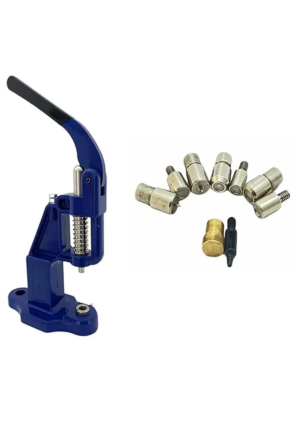 Tuhafiyecimiz 5 Çeşit Kalıplı Rivet / Perçin Tulumba Pres Seti ( 4 Rivet Kalıbı