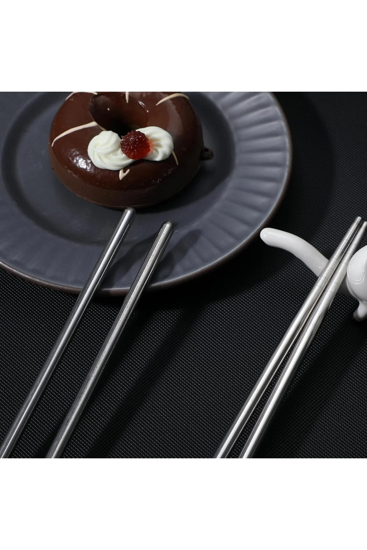5 Çift Paslanmaz Çelik Chopsticks – Metal Çin Yeme Çubuğu Seti, K