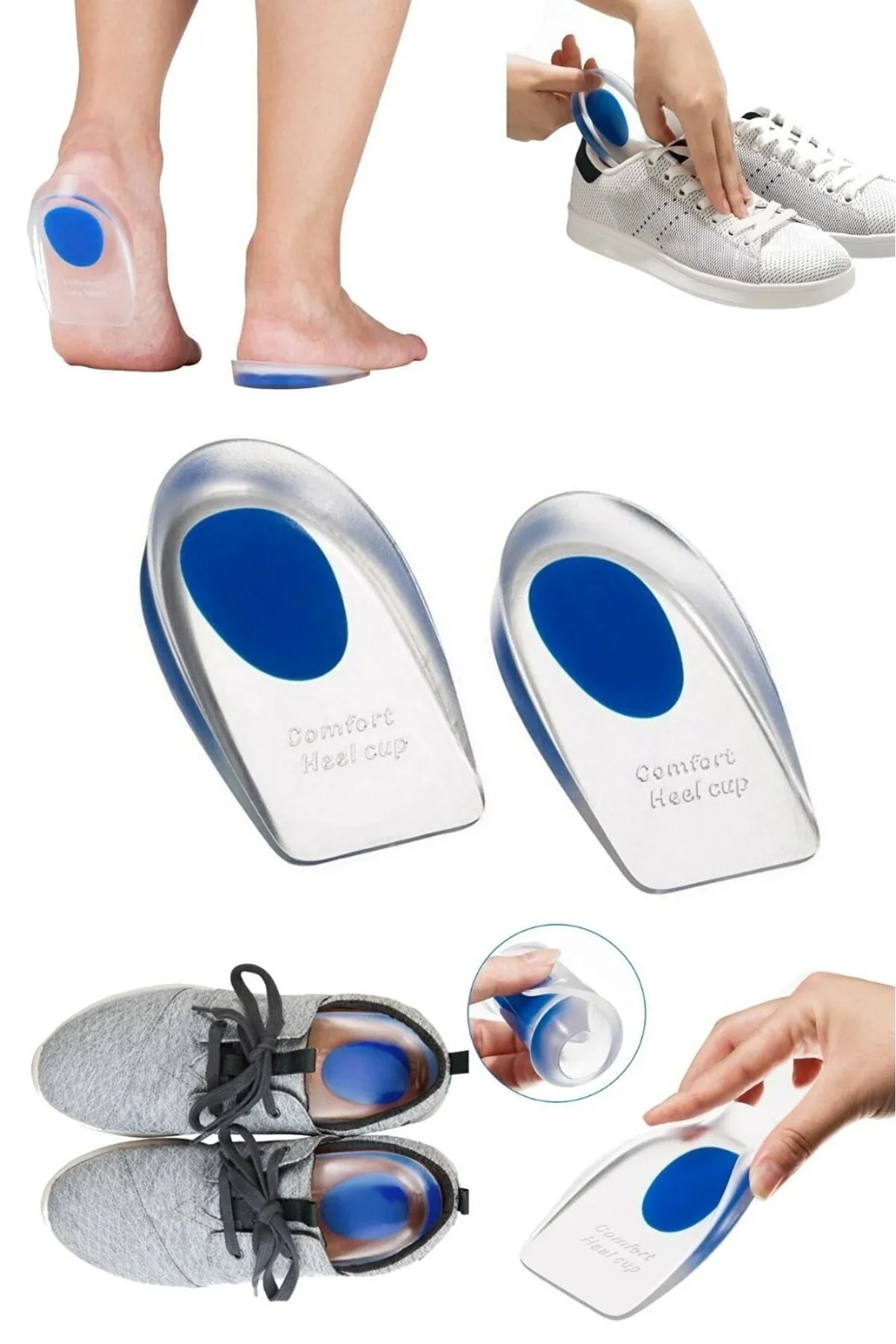 5 çift Silikon Topuk Dikeni Yastığı, Gizli Boy Uzatıcı Tabanlık,j