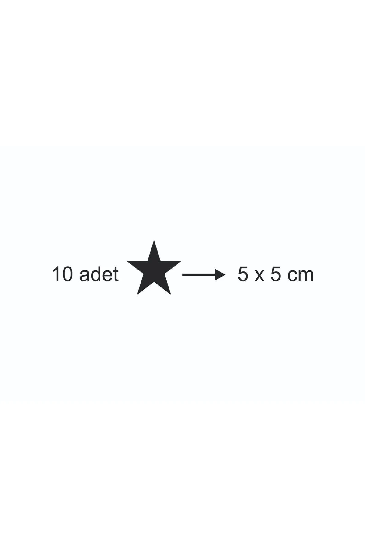 5 Cm 10 Adet Siyah Ahşap Yıldız Duvar Dekoru Zenginleştirici