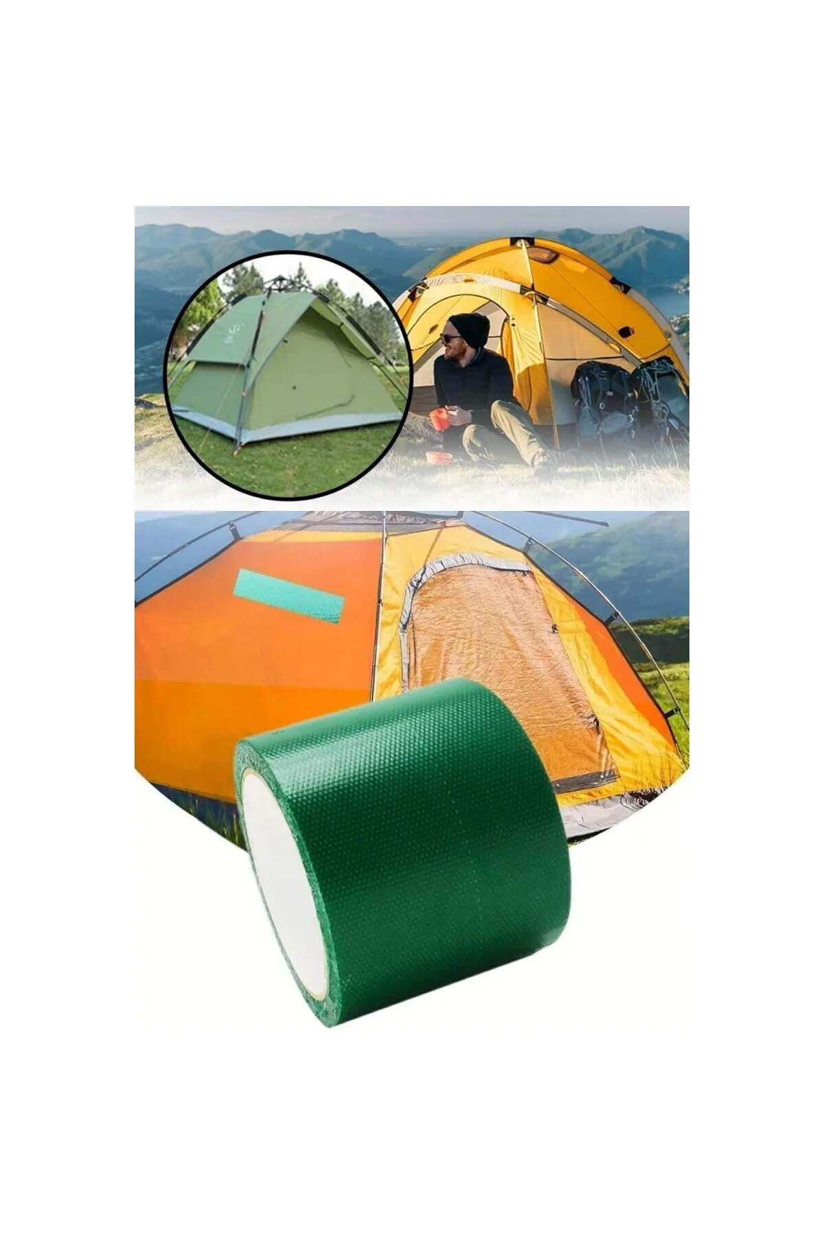 ® 5 cm x 5 mt. Yapışkanlı Çadır Tente Hortum Tamir Bandı