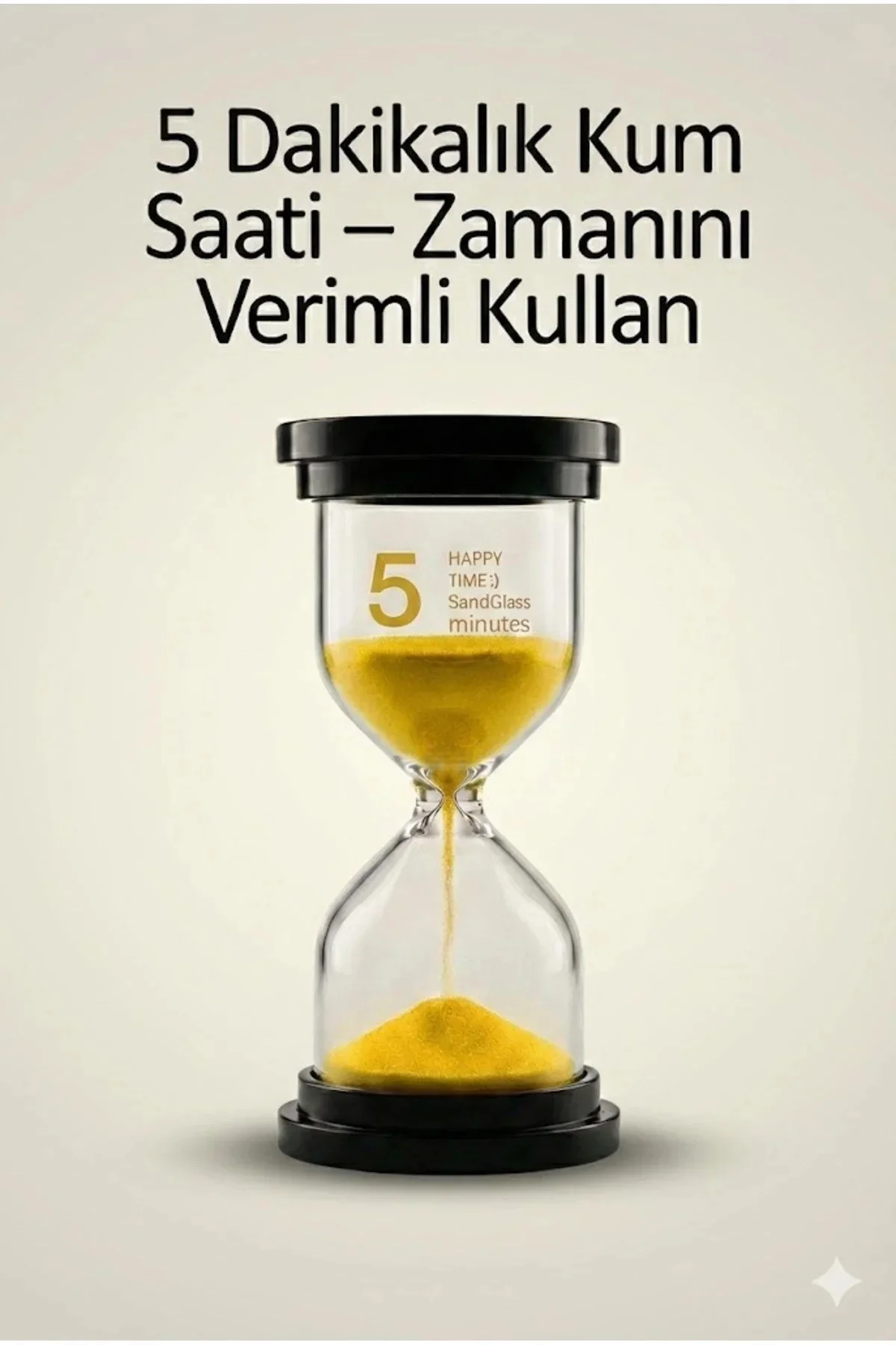 5 Dakikalık Kum Saati Zamanlayıcı – SARI Dekoratif Masa Saati 4 Renk Seçeneği 5 Dakikalık Kum Saati Zamanlayıcı – SARI Dekoratif Masa Saati 4 Renk Seçeneği