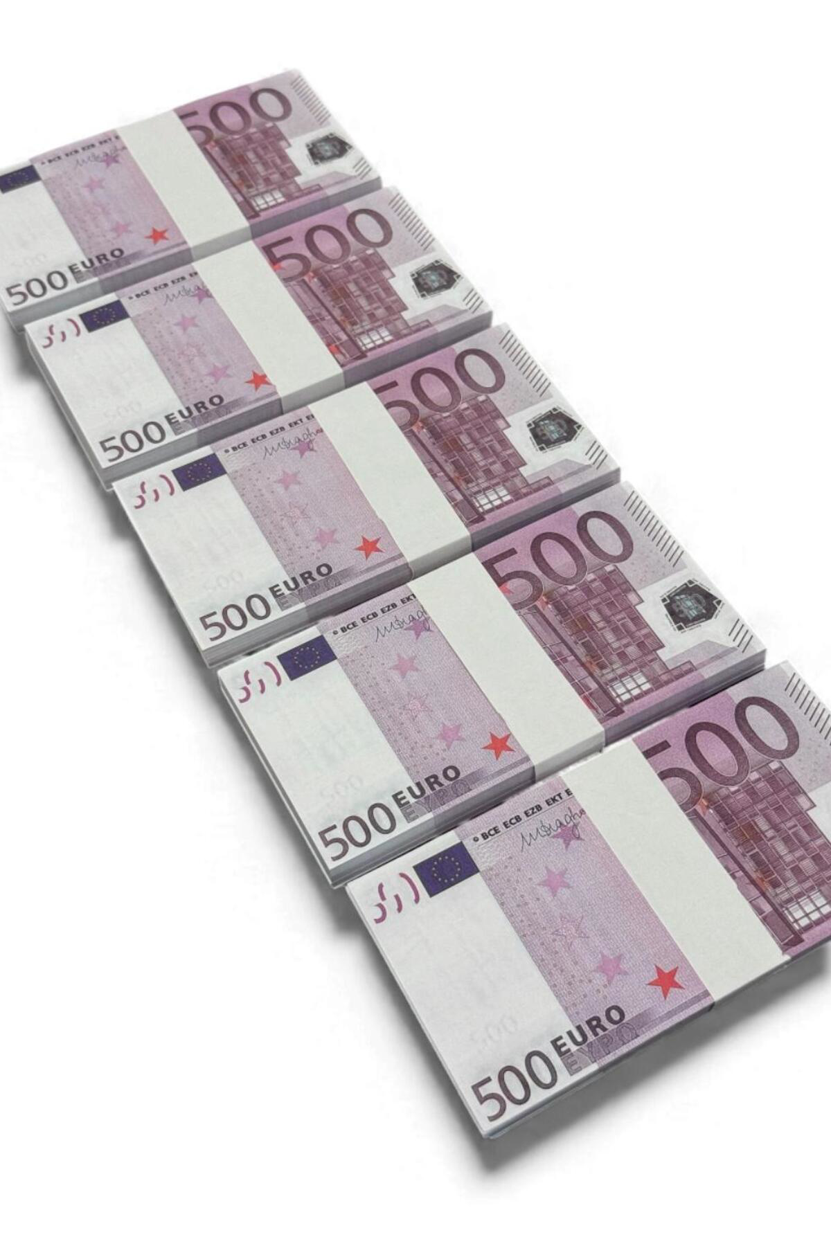 5 Deste 500 € Görünümlü Oyun Parası – Düğün, Kına, Koleksiyon, Mi
