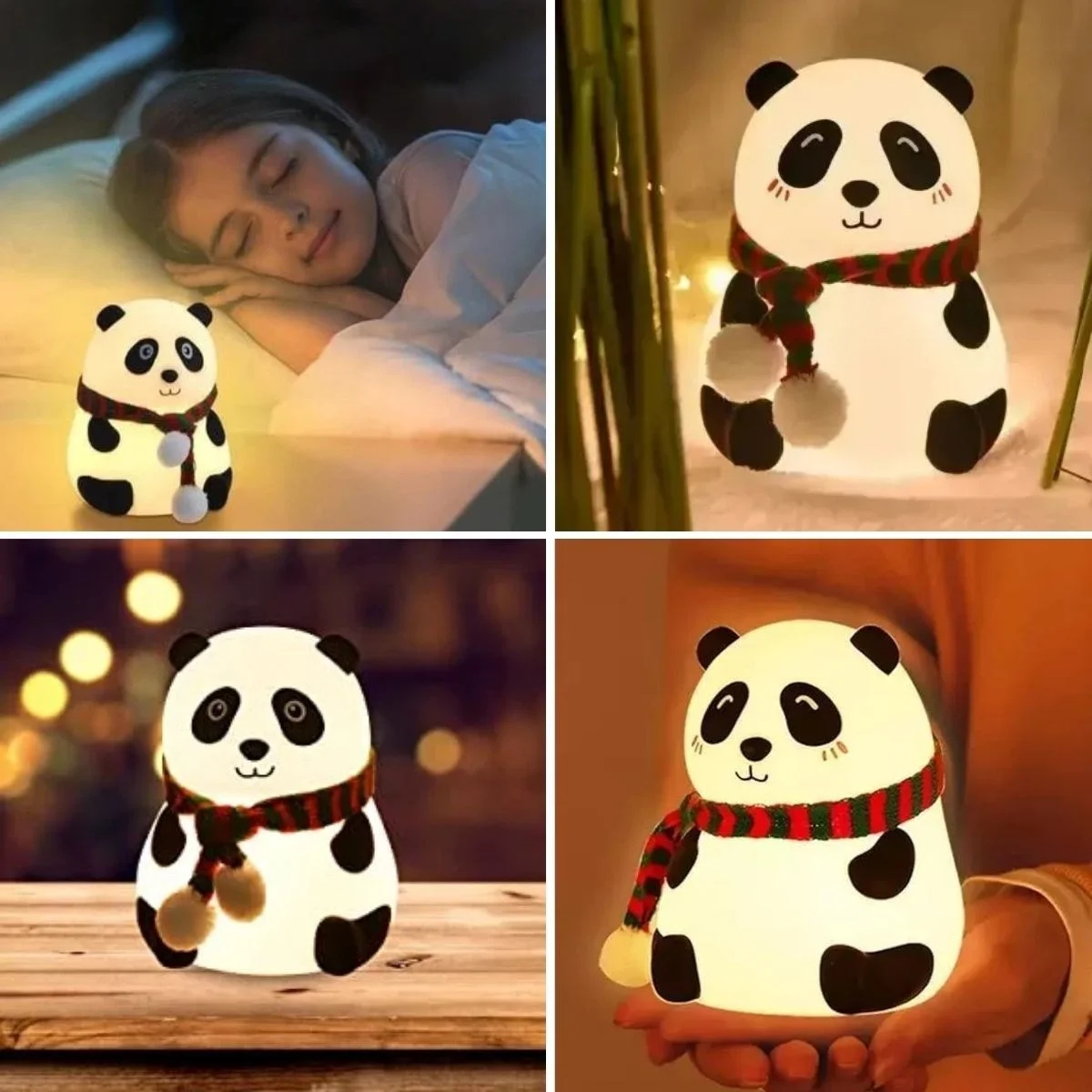 5 Farklı Renk Modlu Panda Figürlü Pofuduk Led Gece Lambası–yumuşak Dokulu Çocuk Odası Ve Dekoratif Şarjlı Ortam Işığı Bx40 5 Farklı Renk Modlu Panda Figürlü Pofuduk Led Gece Lambası–yumuşak Dokulu Çocuk Odası Ve Dekoratif Şarjlı Ortam Işığı Bx40