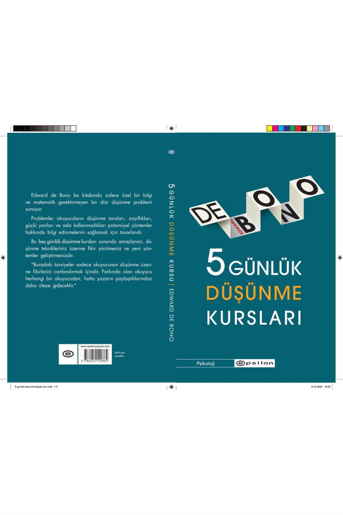 Epsilon Yayınevi 5 Günlük Düşünme Kursları - Edward De Bono