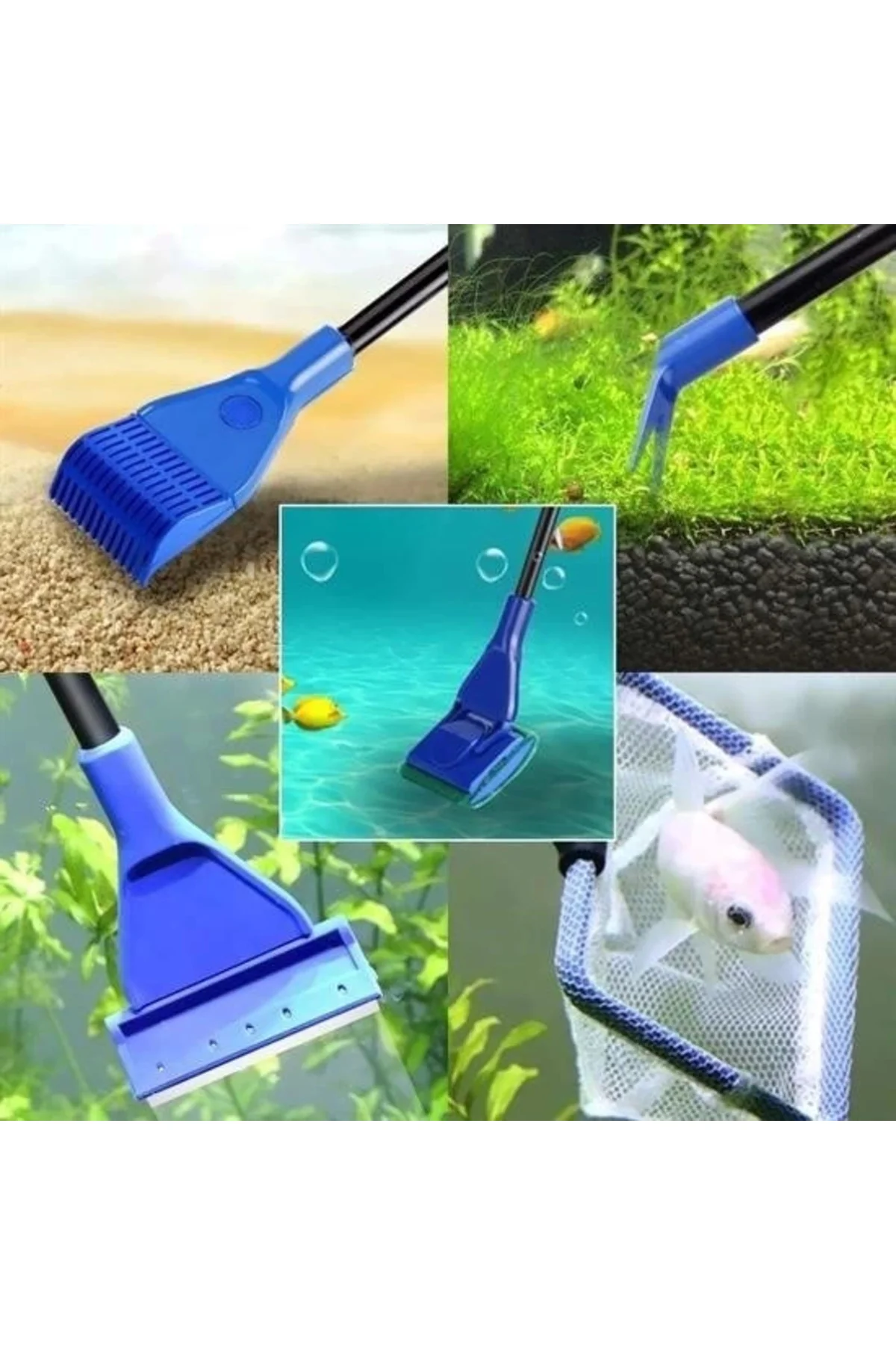 5 İn 1 Akvaryum Tankı Temizleme Seti Akvaryum Balığı Bakım Seti (