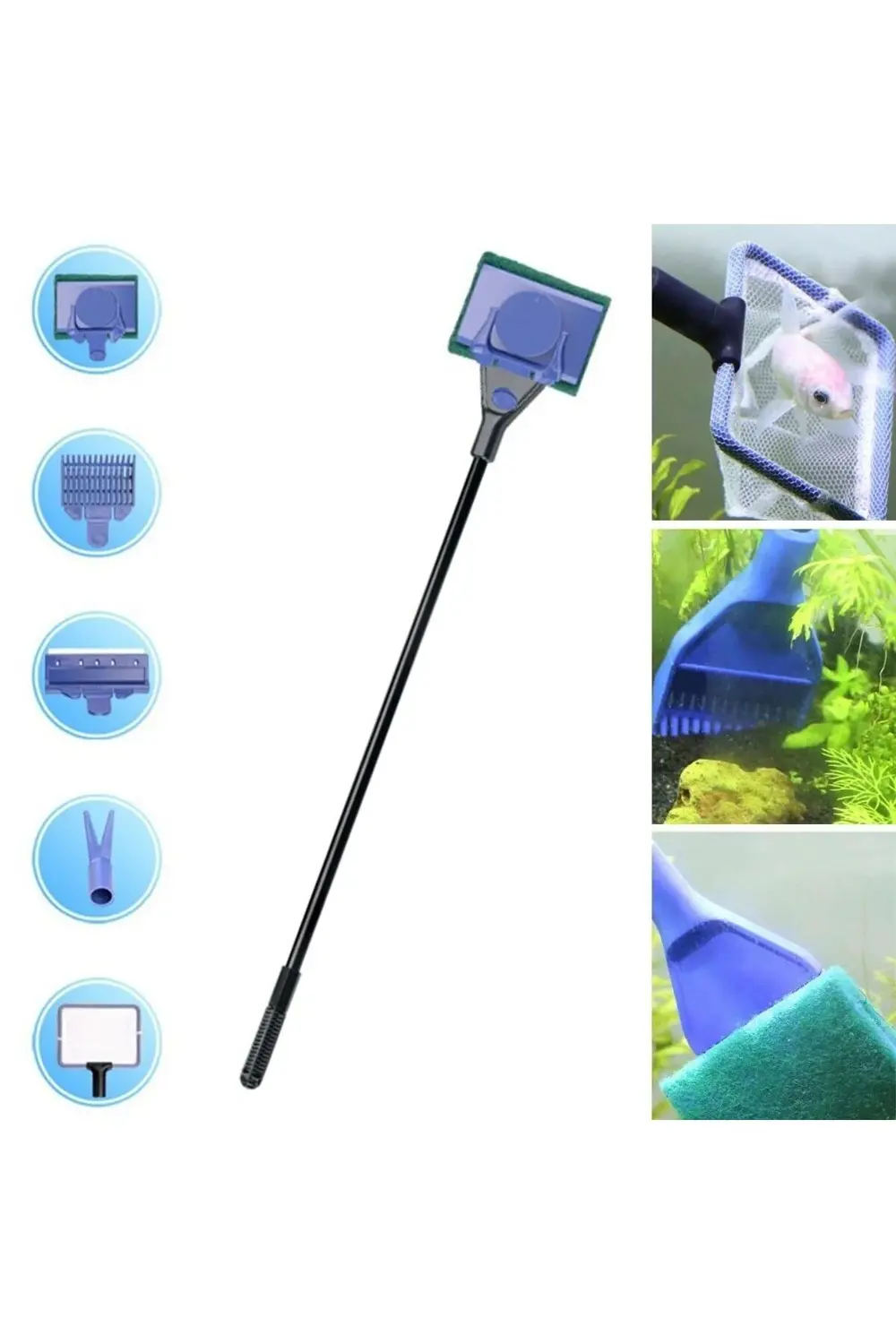 5 in 1 Akvaryum Tankı Temizleme Seti Akvaryum Balığı Bakım Seti ( 5 in 1 Akvaryum Tankı Temizleme Seti Akvaryum Balığı Bakım Seti (