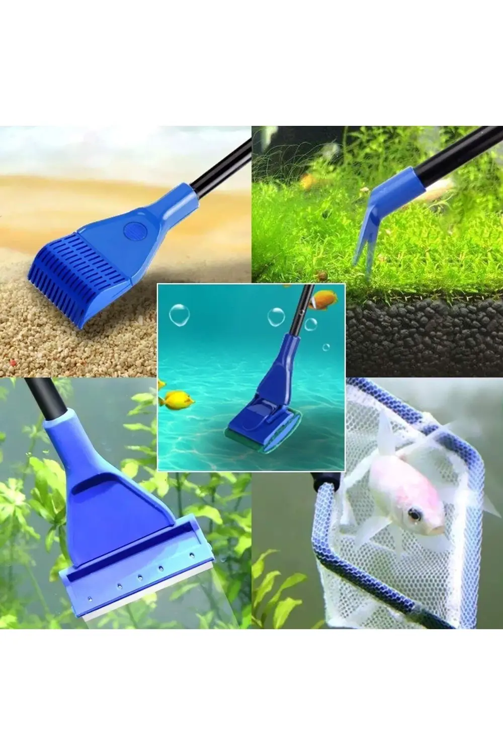 5 in 1 Akvaryum Tankı Temizleme Seti Akvaryum Balığı Bakım Seti ( 5 in 1 Akvaryum Tankı Temizleme Seti Akvaryum Balığı Bakım Seti (