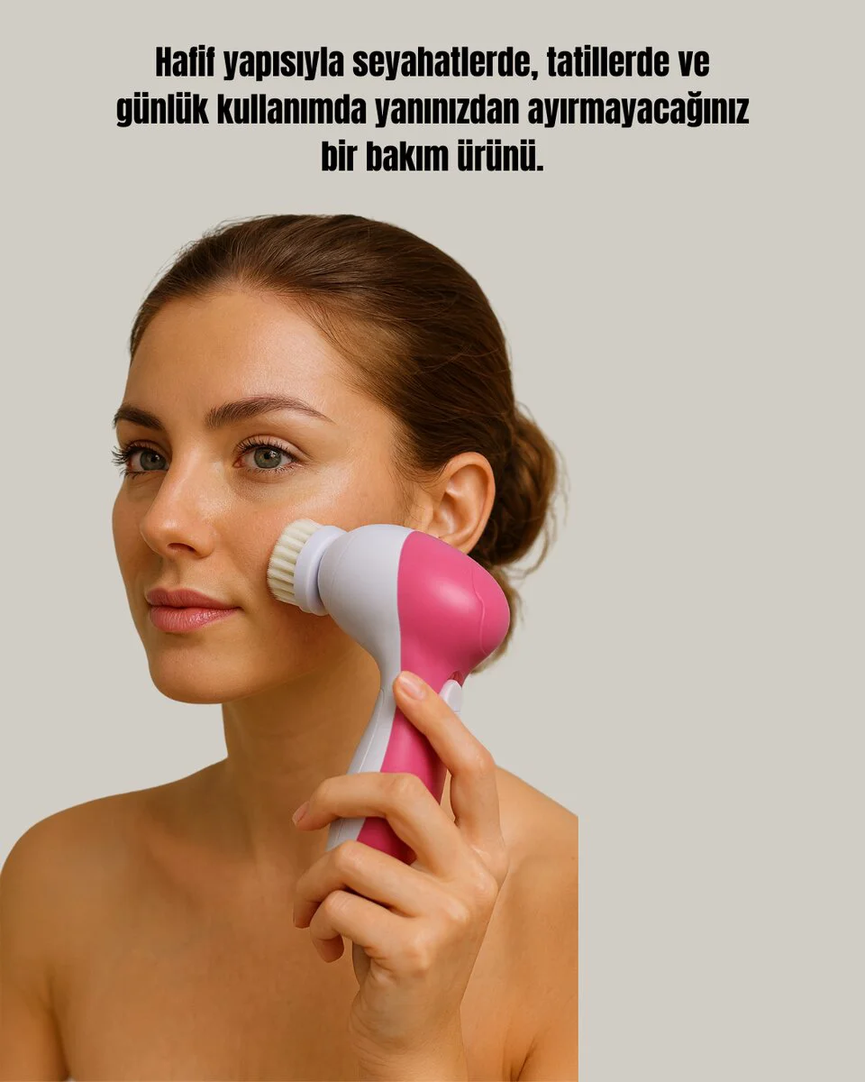 5 in 1 Elektrikli Yüz Temizleme ve Masaj Cihazı - Derin Temizlik ve Canlı Cilt