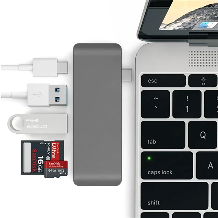 5 İn1 USB-C Hub 3.0 Type-C Şarj ve Kart Reader - Tüm Cihazlar İçin (5775)