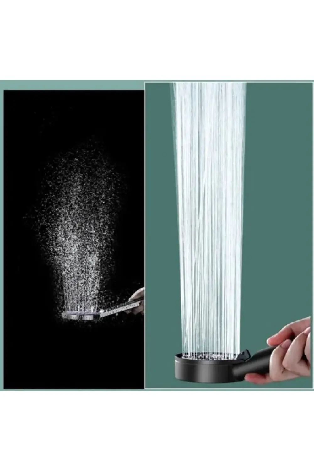 5 Kademeli Duş Başlığı Siyah