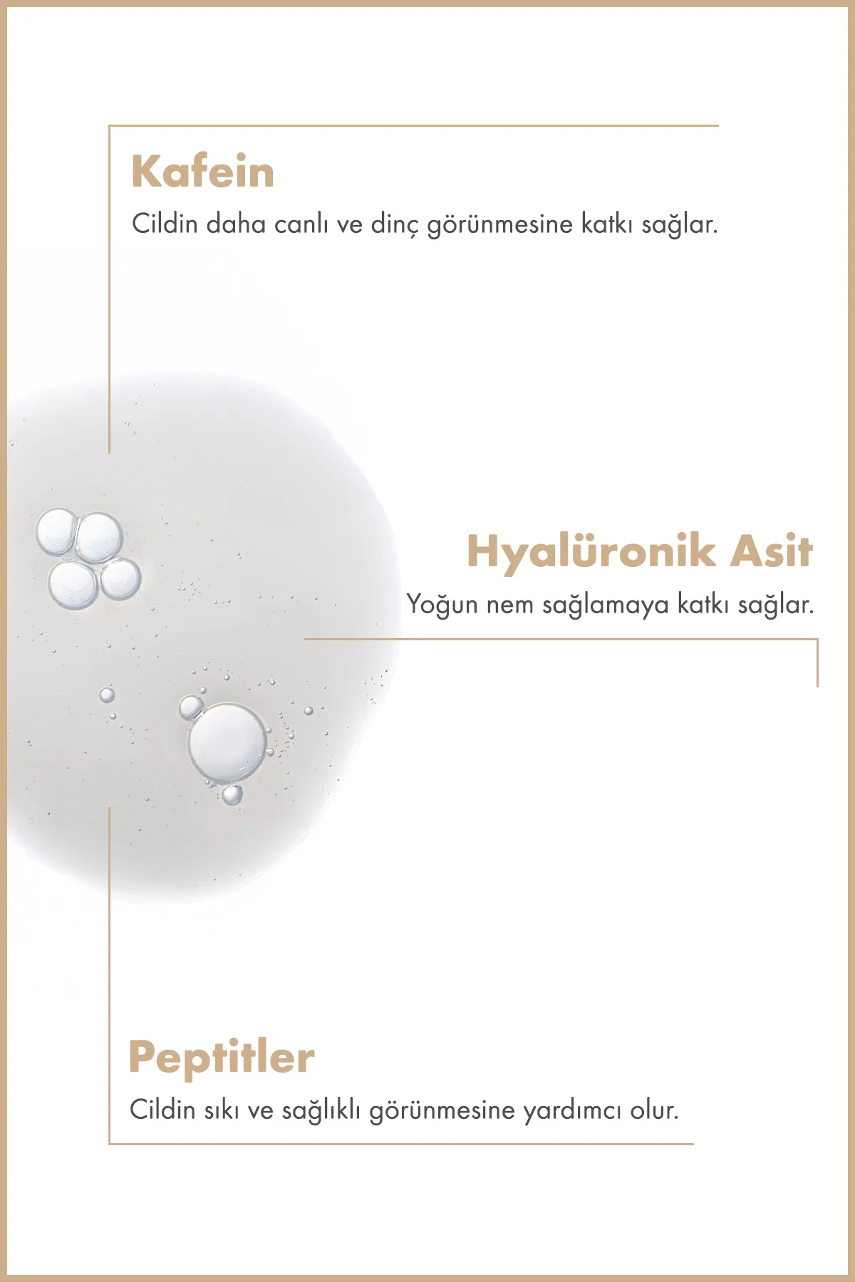 %5 Kafein + Peptit + Hyalüronik Asit Göz Çevresi Serumu 30 ML