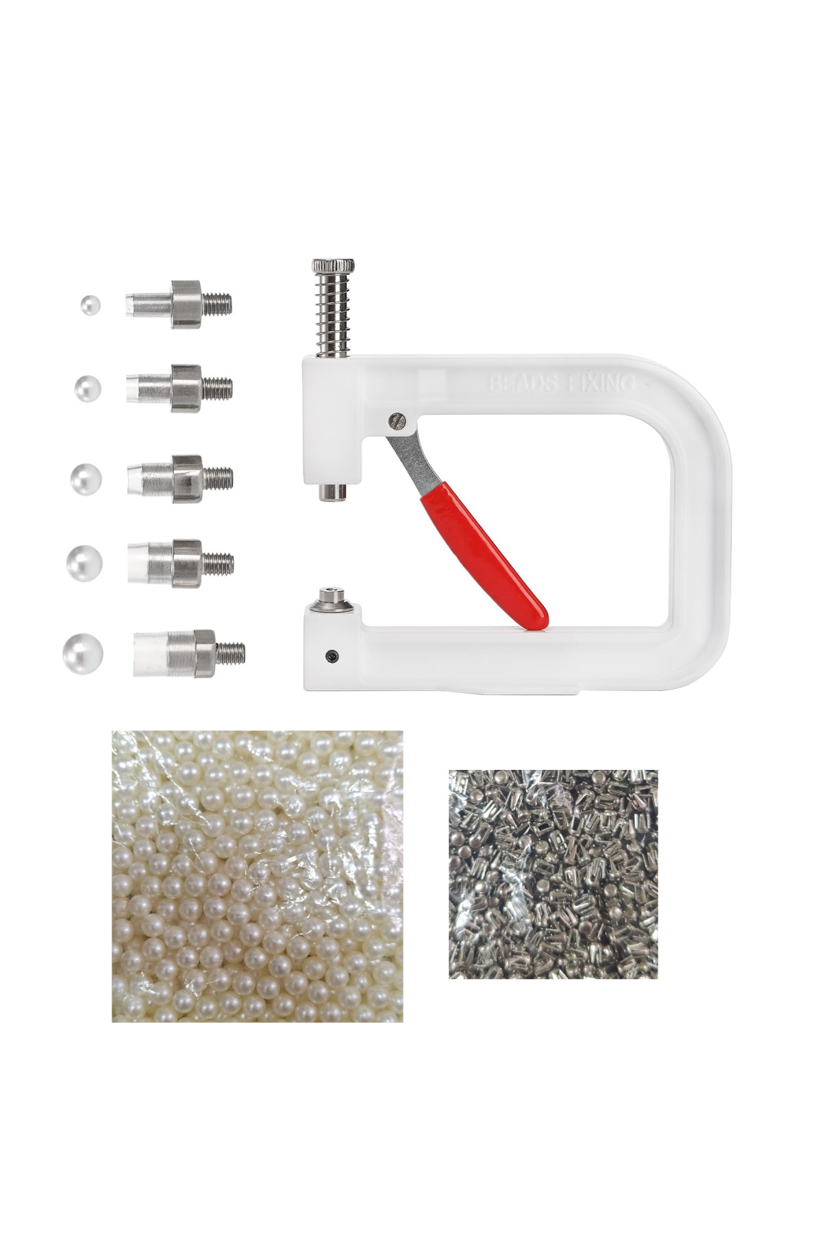 Tuhafiyecimiz 5 Kalıplı, Ve 100 Gr. Çakma İncili Manuel İnci Çakma Makinesi, İn