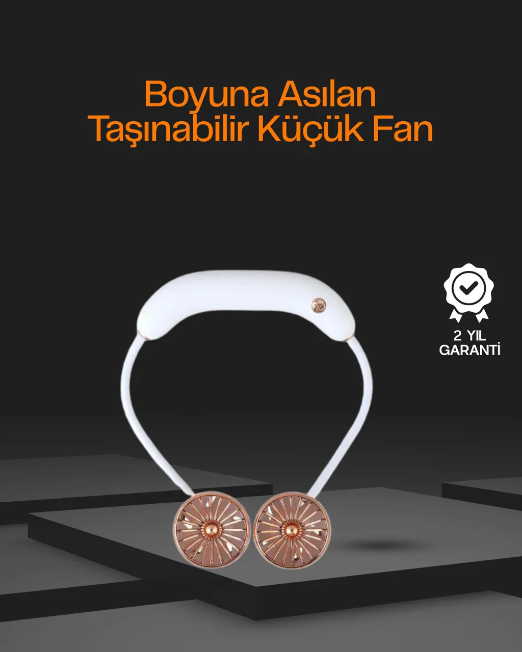 5 Kanatlı Sessiz Mini Fan 3 Vitesli Katlanabilir Asılabilir - Lisinya