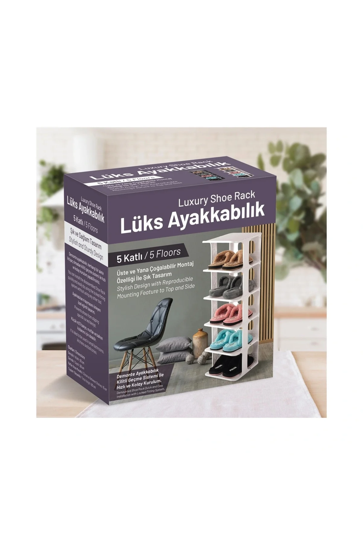 5 Katlı Pratik Ayakkabılık - Ayakkabı Rafı - Görsel 5