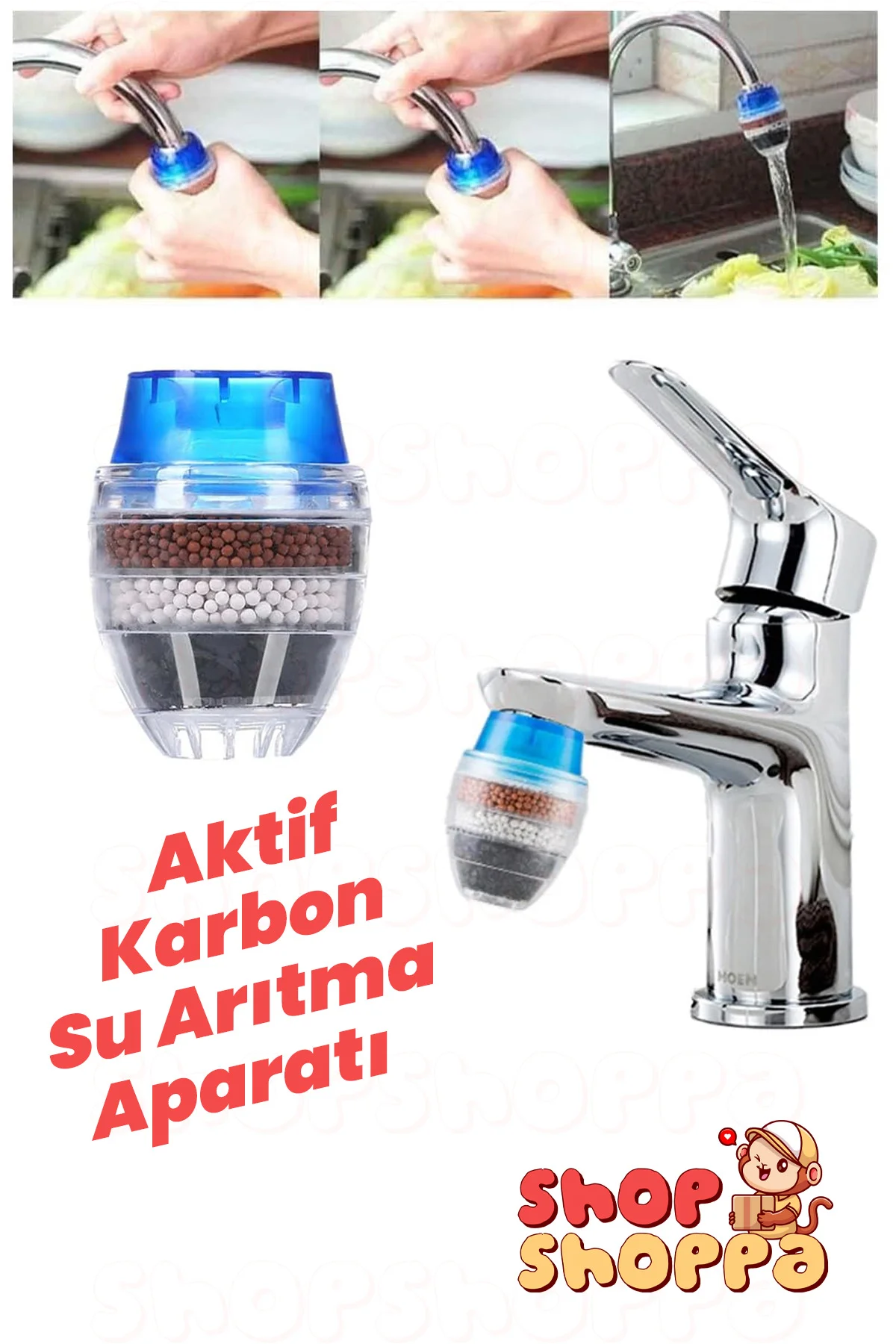5 Katmanlı Aktif Karbon Su Arıtma Aparatı, Su Temizleme Filtresi,