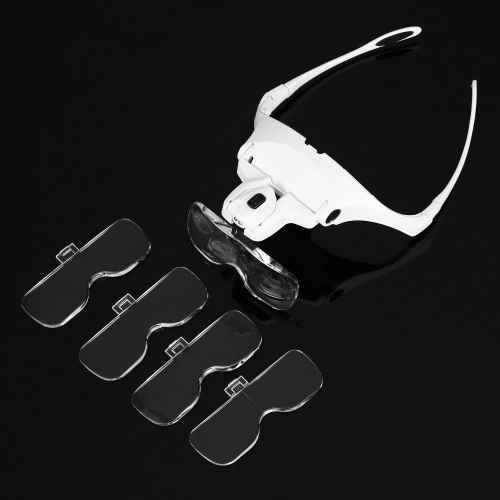 Just Cheap Store 5 Lens 1.0X3.5X, 2Led İşikli  İle Ayarlanabilir Gözlük Büyüteç989