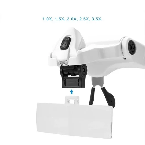 5 Lens 1.0x3.5x, 2led Işıklı Ile Ayarlanabilir Gözlük Büyüteç9892b2 Fiyatı, Yorumları ve Özellikleri