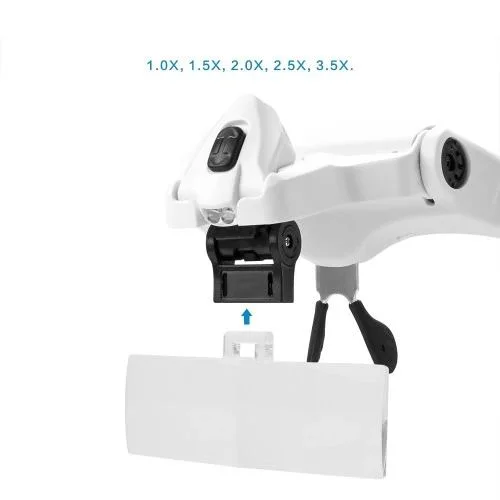 5 Lens Gözlüklü Büyüteç - 1x 1.5x 2x 2.5x 3.5x 2LED Işıklı Ayarlanabilir Lup Fiyatı, Yorumları ve Özellikleri