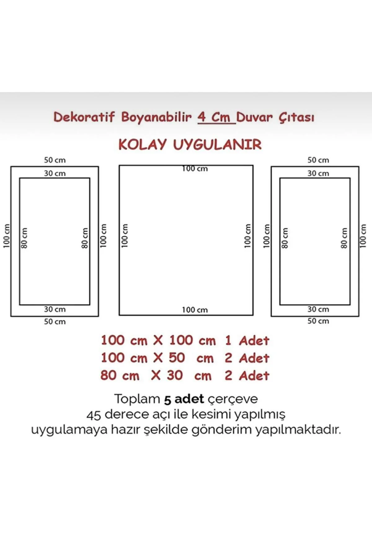 5 Lİ HAZIR KESİM DUVAR ÇITASI