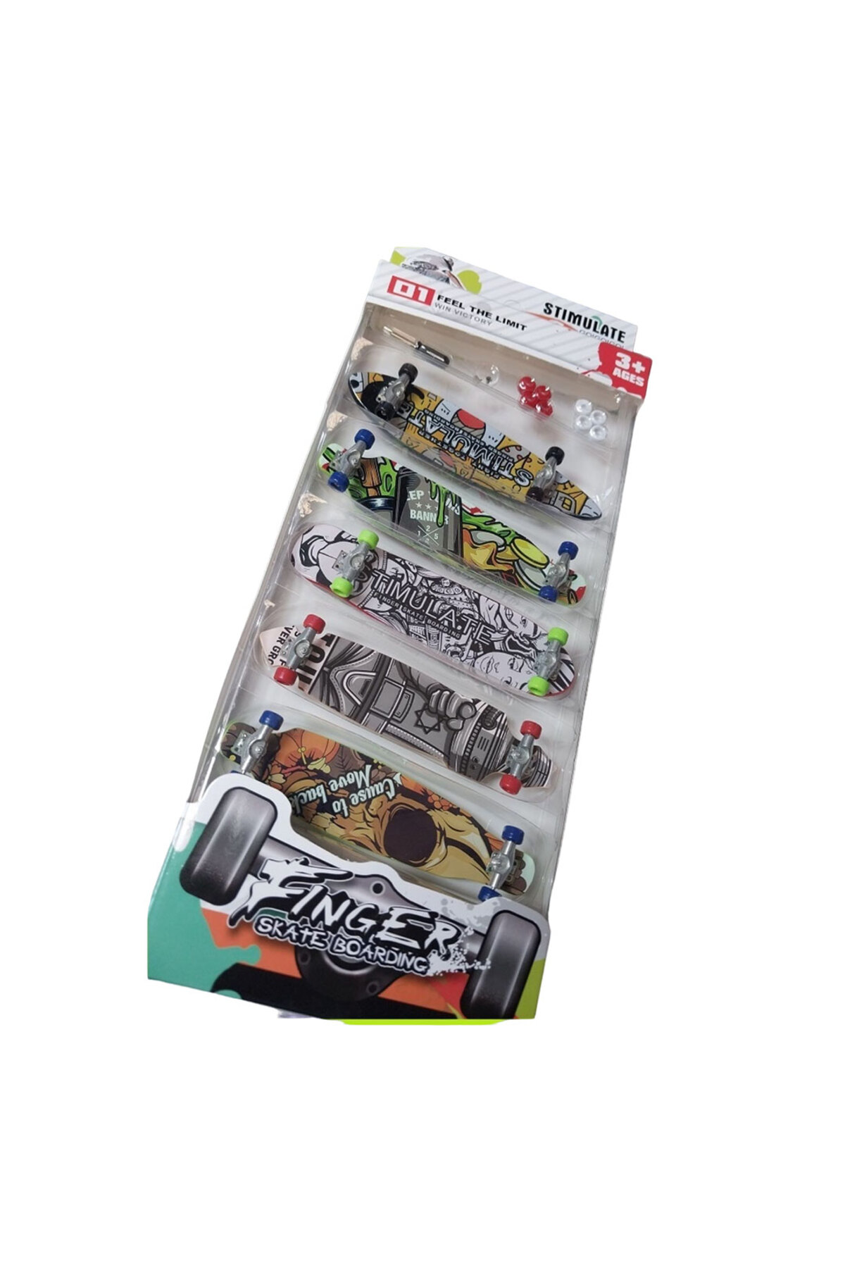 Oyuncak Store 5 Li Parmak Kaykay Başlangıç Seti Skatebord 36 Pcs Söktak Anahtar