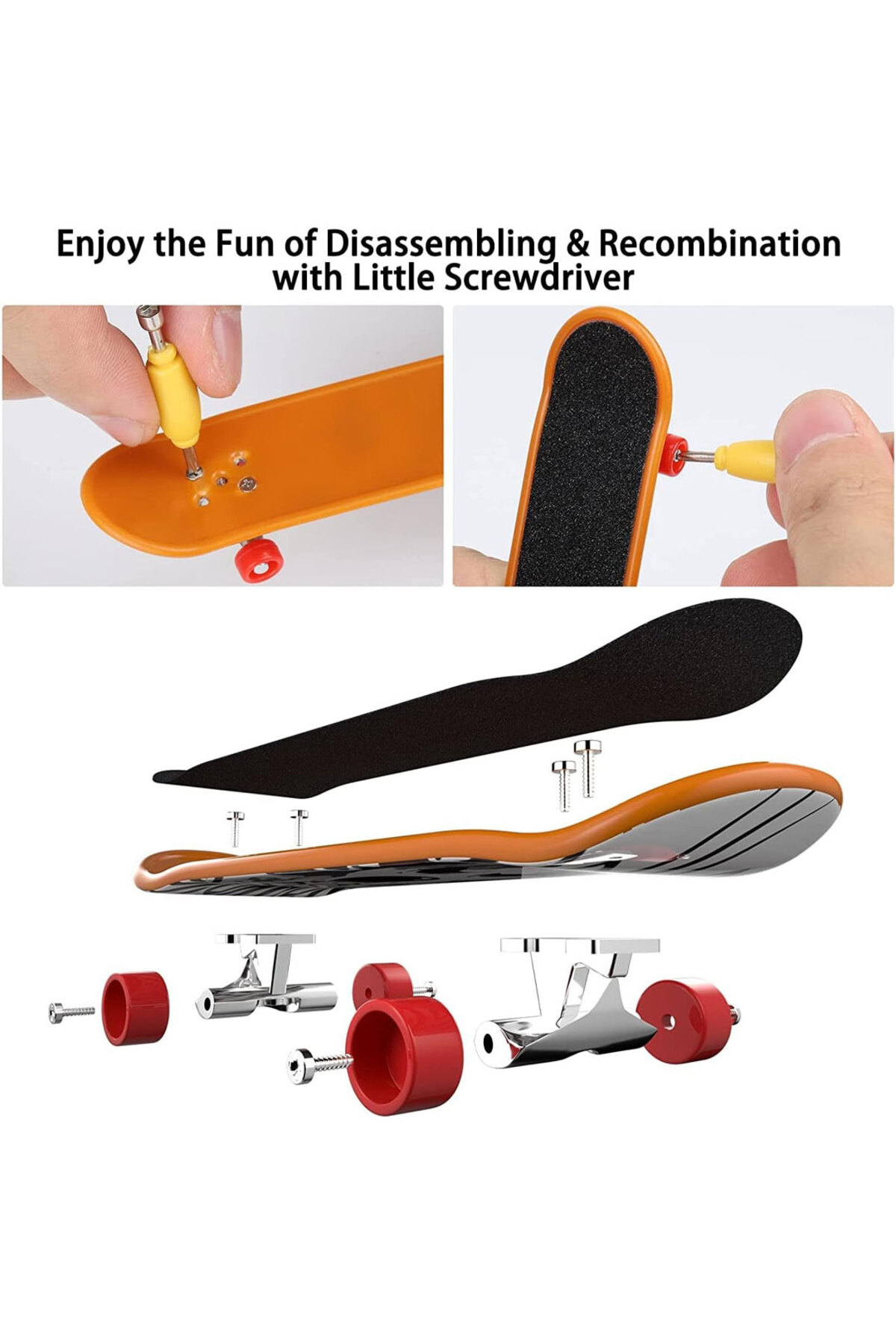 Oyuncak Store 5 Li Parmak Kaykay Başlangıç Seti Skatebord 36 Pcs Söktak Anahtar