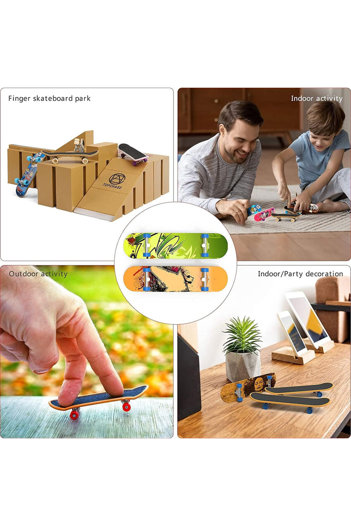 Oyuncak Store 5 Li Parmak Kaykay Başlangıç Seti Skatebord 36 Pcs Söktak Anahtar