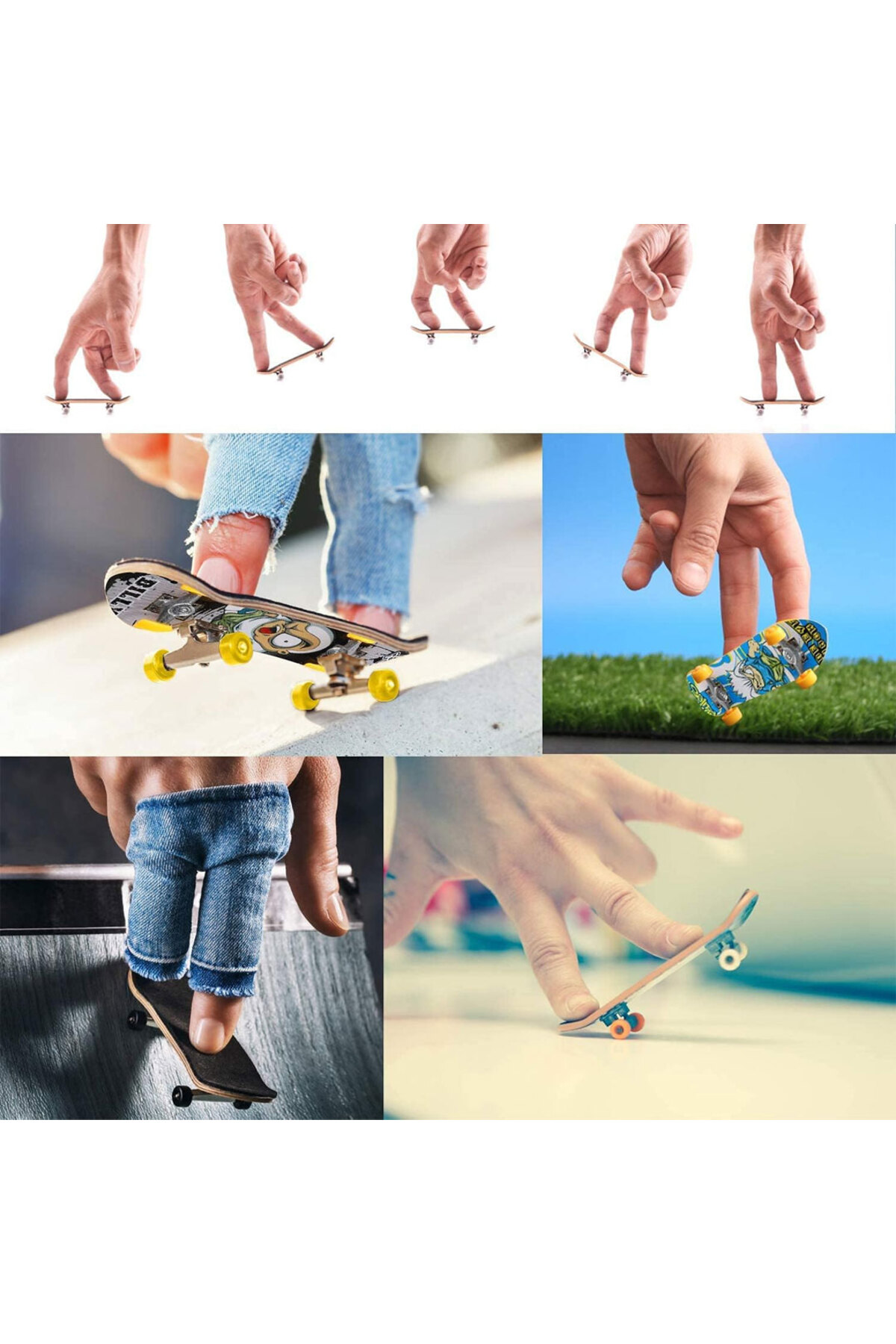 Oyuncak Store 5 Li Parmak Kaykay Başlangıç Seti Skatebord 36 Pcs Söktak Anahtar