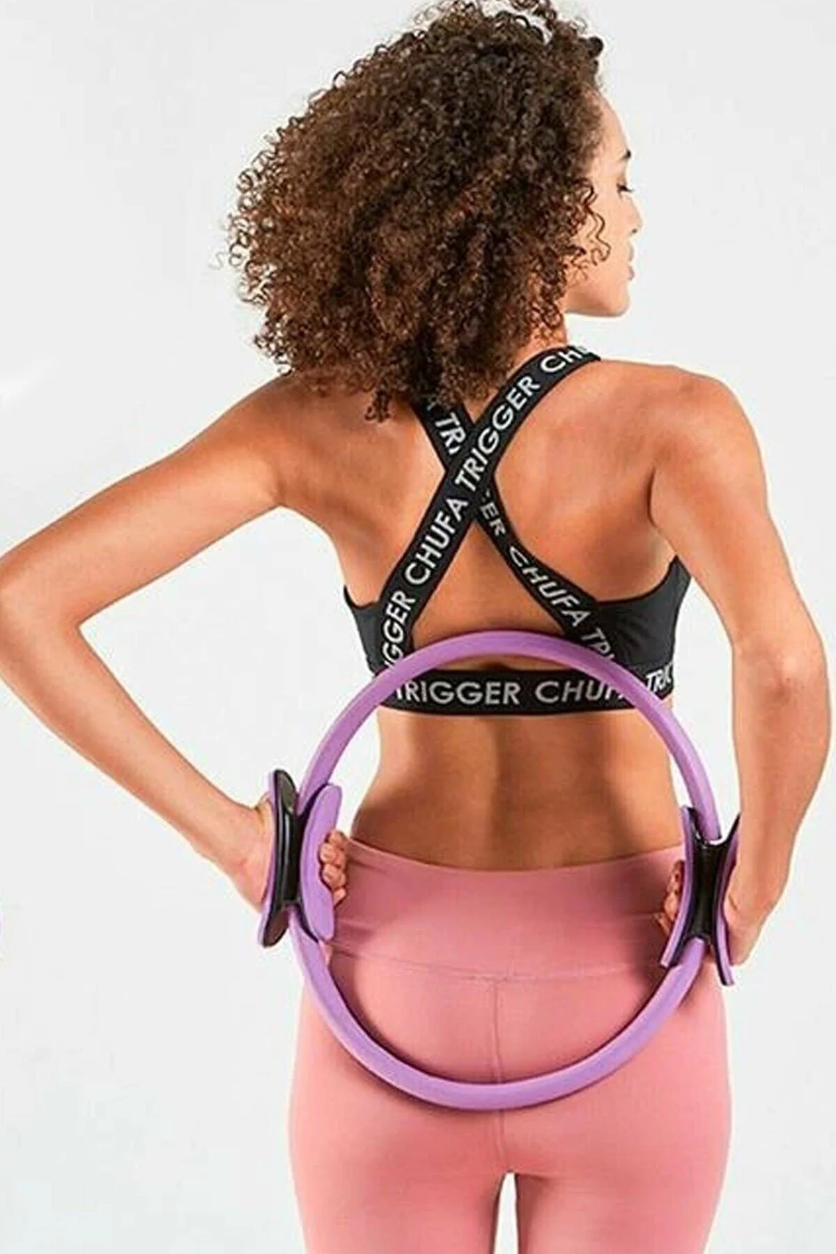 5 Li Pilates Seti, Pilates Çemberi 2 Li Yoga Ring Yüzüğü Squat Ae