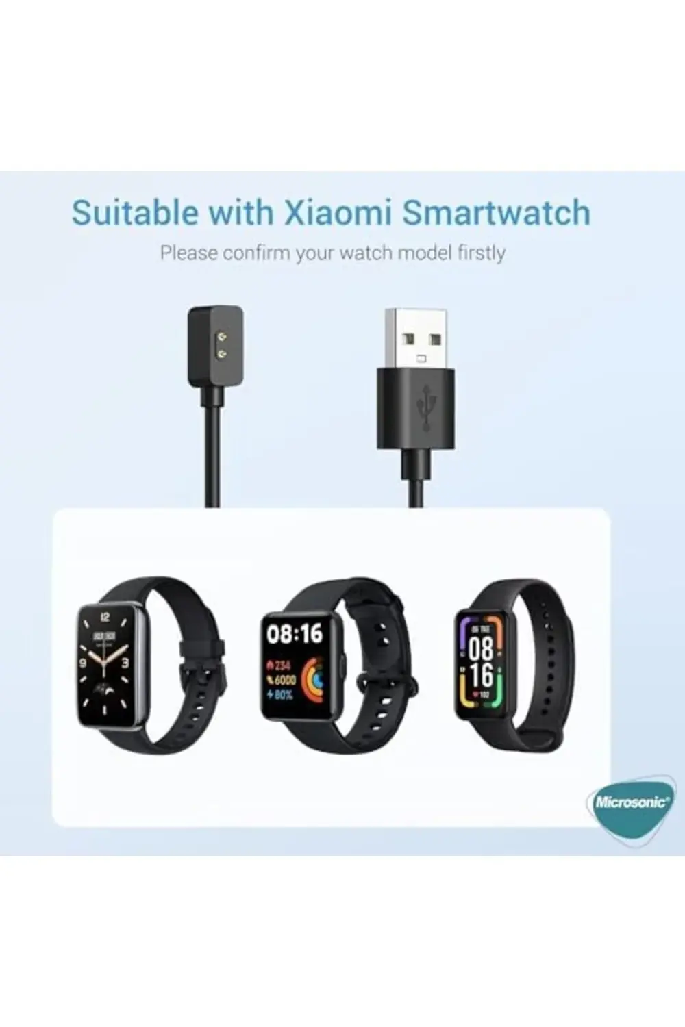 5 Lite İle uyumlu Manyetik USB Şarj Kablosu Siyah 395519