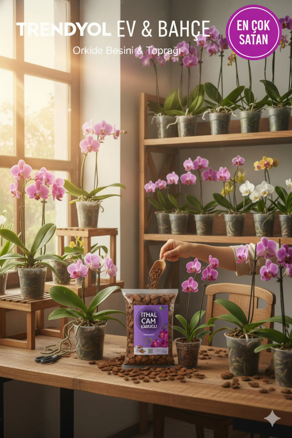 5 Litre Ithal Çam Kabuğu - Ithal Orkide Toprağı - Tossuz Elenmiş 