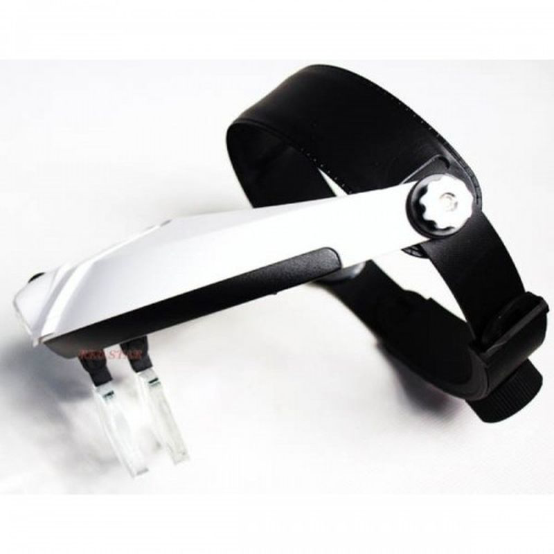 5 Mercekli Çok Fonksiyonlu Başlık Tip Işıklı Büyüteç Mg-81001-G 5 Mercekli Çok Fonksiyonlu Başlık Tip Işıklı Büyüteç Mg-81001-G