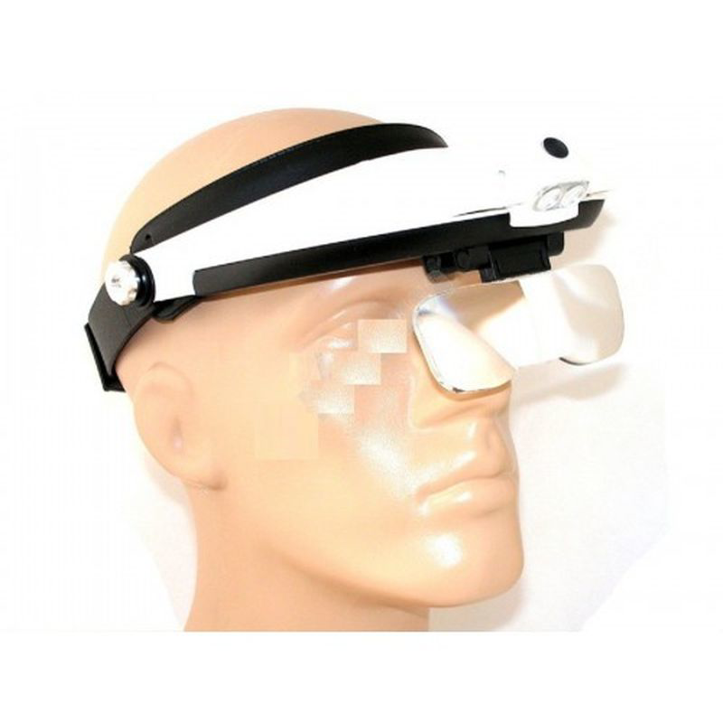 5 Mercekli Çok Fonksiyonlu Başlık Tip Işıklı Büyüteç Mg-81001-G 5 Mercekli Çok Fonksiyonlu Başlık Tip Işıklı Büyüteç Mg-81001-G