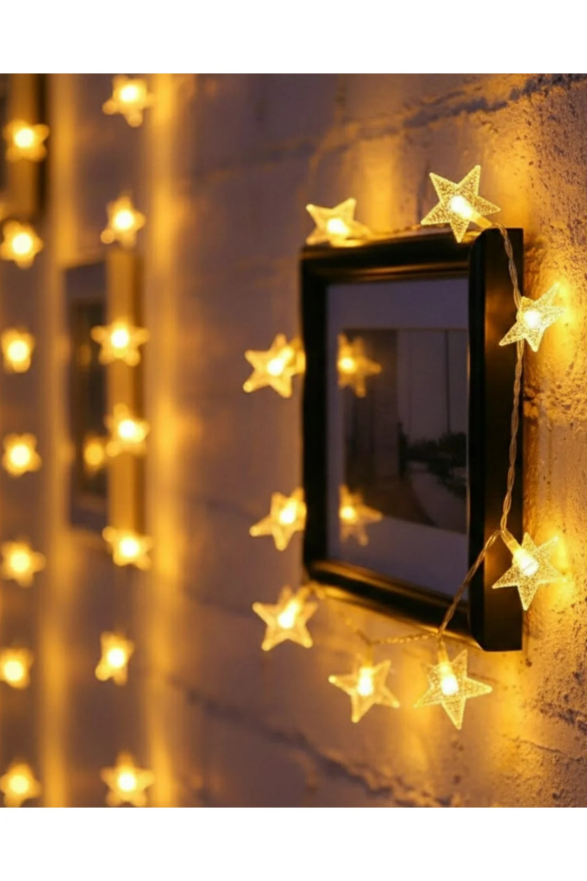 5 Metre 20 Yıldızlı LED Işık Zinciri Daylight Beyaz Salon ve Oda 