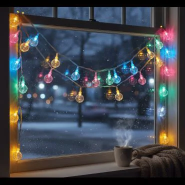 5 Metre 28 LED Kristal Top Gün Işığı Işık Şeridi Dekoratif Aydınl