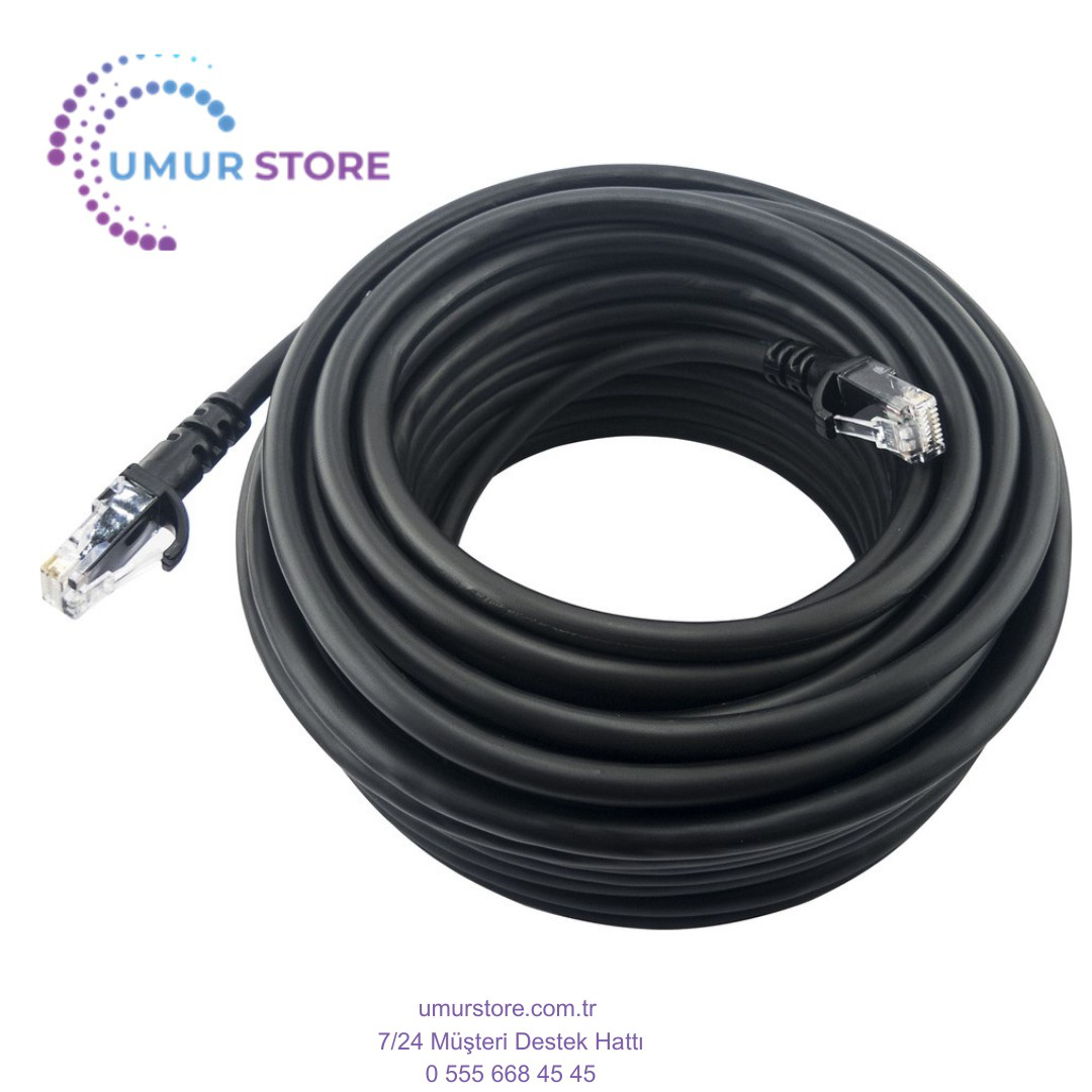 5 Metre Cat6 Network-Ağ-Ethernet Kablosu Siyah 5 Metre Cat6 Network-Ağ-Ethernet Kablosu Siyah