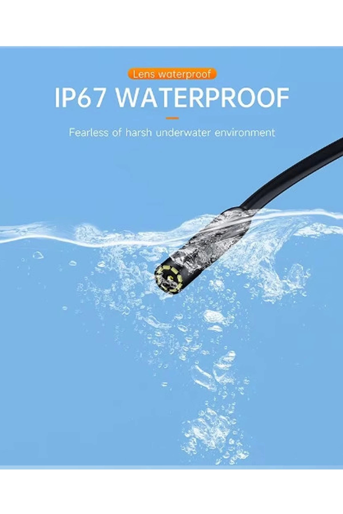 Butik 5 Metre Endoskop Yılan Video Kamera İos Ve Android Uyumlu Led’Li