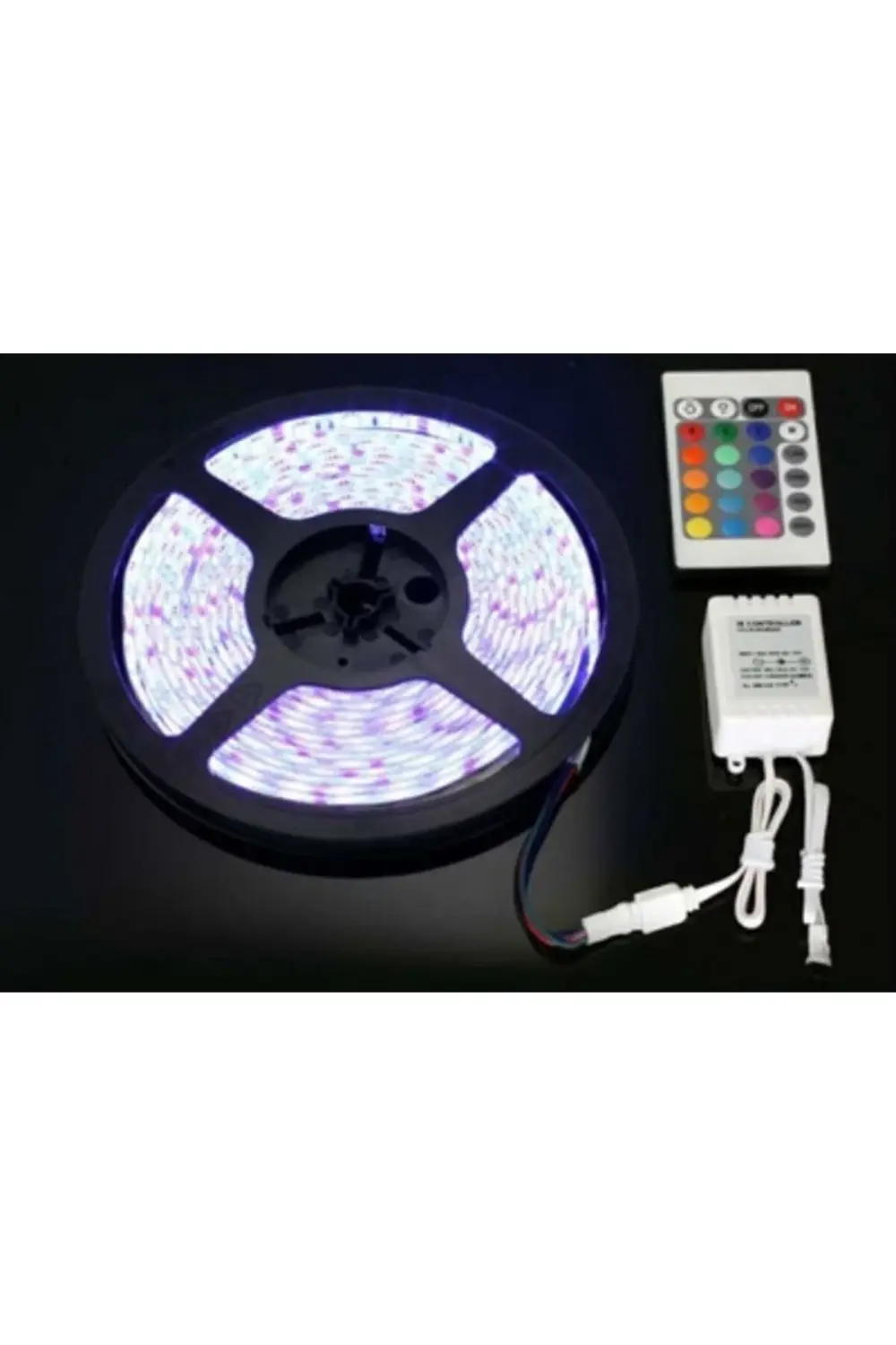5 Metre Renkli Uzaktan Kumandalı Şerit Led Işık Tak Çalıştır