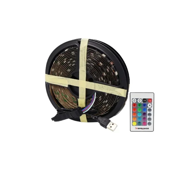 5 Metre RGB Şerit LED Aydınlatma Seti Çok Renkli Işıklandırma