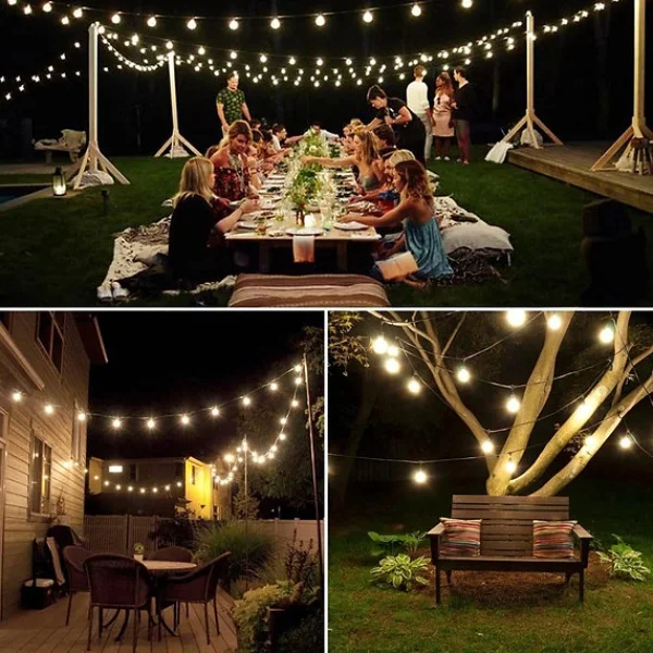 5 Metre Sarı Opak Solar Top LED Işık Zinciri