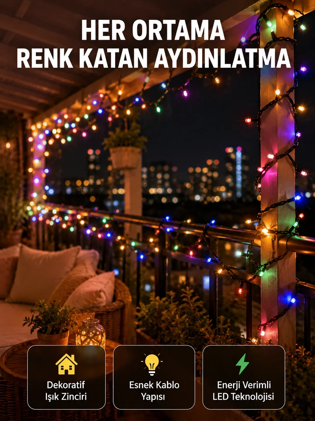 5 Metre Şeffaf Kablo LED Peri Işığı 50 Ampullü Dekoratif Led Yeni Nesil Fiyatı, Yorumları ve Özellikleri