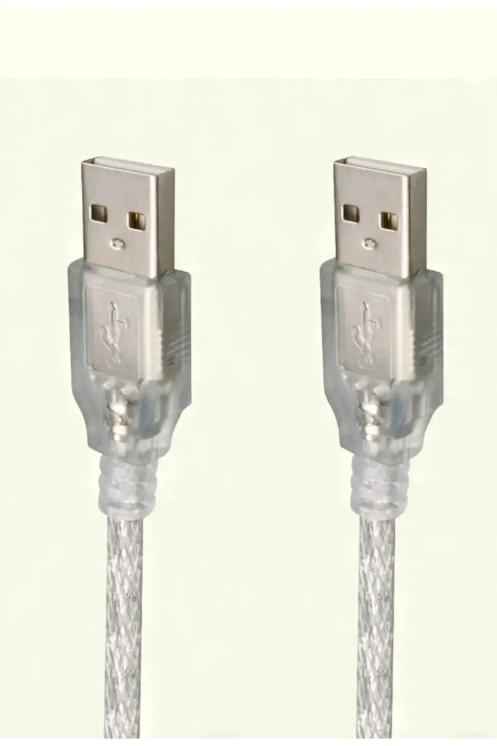 5 Metre USB 2.0 Şeffaf Erkek–Erkek Veri ve Bağlantı Kablosu