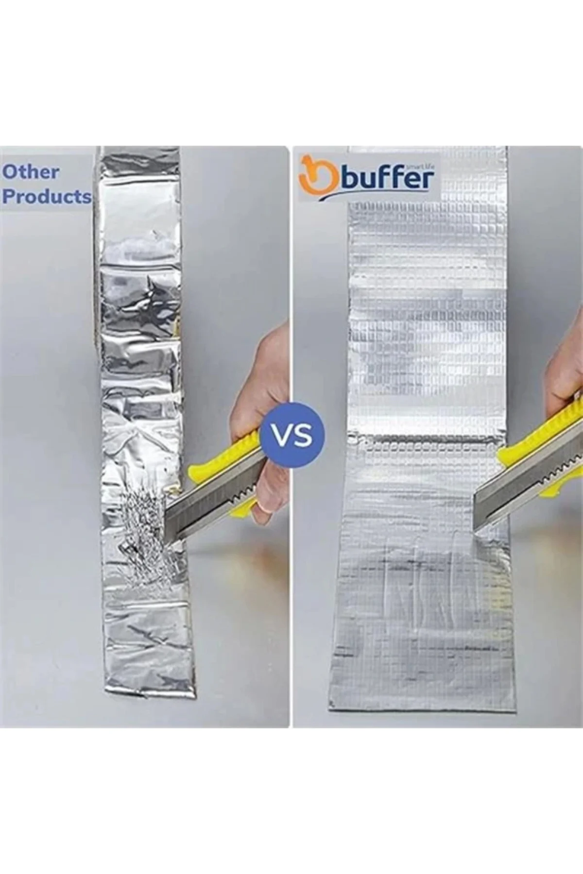 5 Metre x 10 cm Alüminyum Su Geçirmez Bant,Sızdırmazlık Bandı, Güçlendirilmiş Çamur Bant,