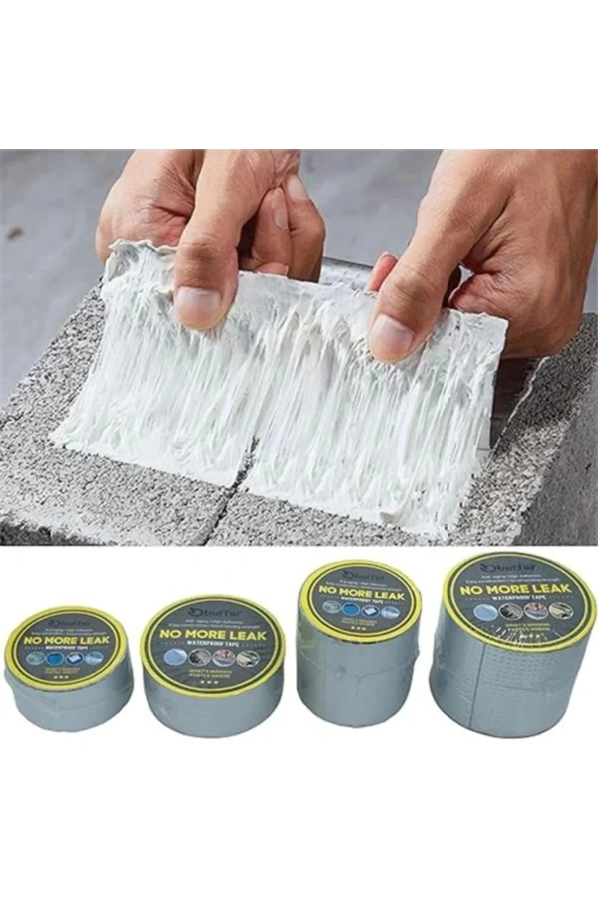5 Metre x 10 cm Alüminyum Su Geçirmez Bant,Sızdırmazlık Bandı, Güçlendirilmiş Çamur Bant,